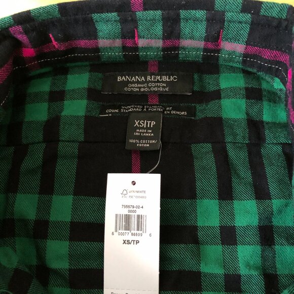 Banana Republic Men's Organic Flannel Shirt - Picture 4 of 5